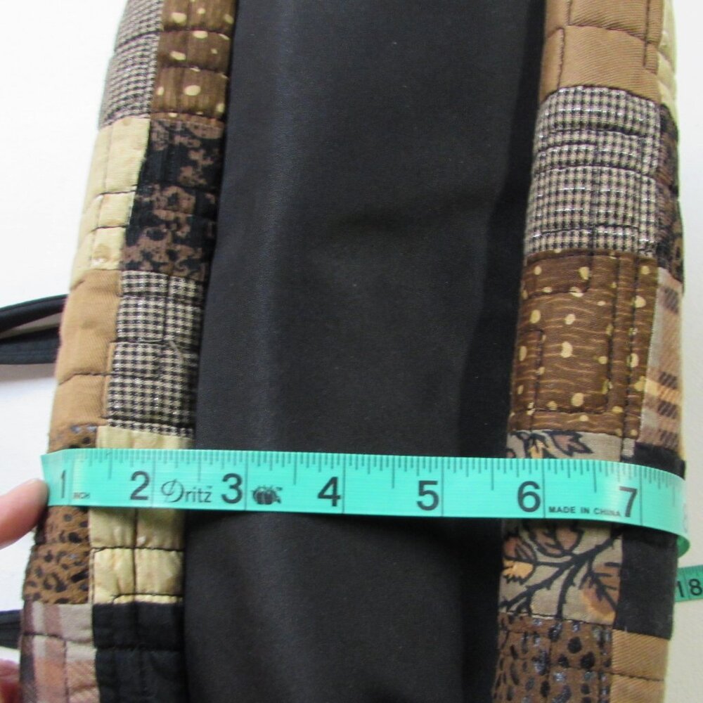 Donna Sharp Quilted Patchwork Purse - Browns - Ex… - image 15